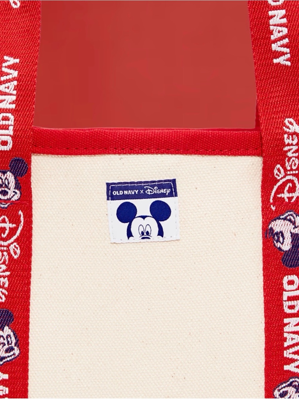 Old Navy X Licensed Disney Canvas Tote Mickey Mouse - Picture 3 of 4